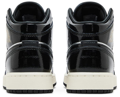 Air Jordan 1 Mid SE GS 'Black Metallic Silver'