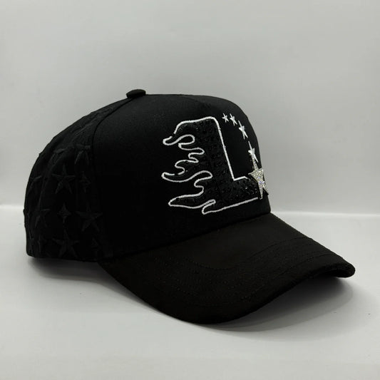 Gorra LUXUS - Drop N.3 "L-STAR" (Blackout Diamantes) ⭐